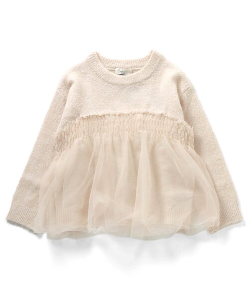 Seraph（セラフ）の「もちふわチュールセーター（ニット/セーター・キッズ・ラベンダー/ベビーピンク/アイボリー・80/90/100/110/120/130/140）」の12枚目の写真