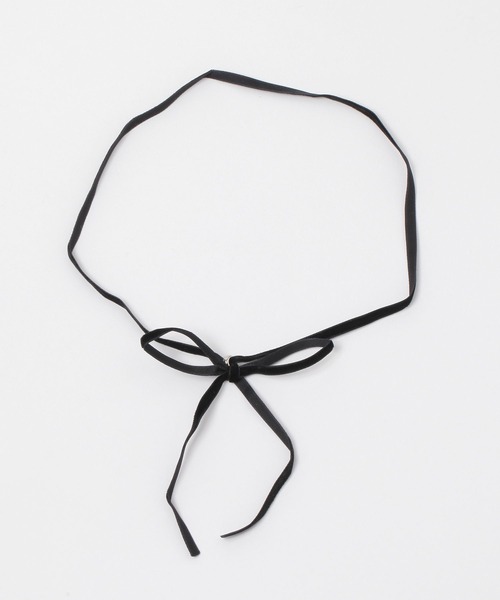 FOREVER 21（フォーエバー トゥエンティーワン）の「リボンチョーカー（ネックレス・レディース・グレー/ブラック・FREE）」の2枚目の写真