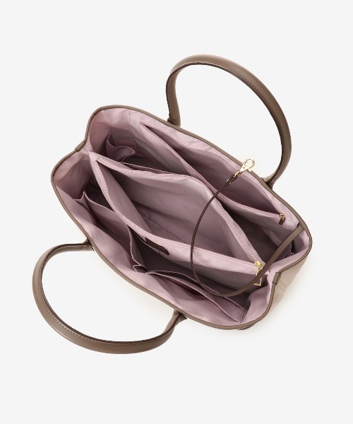 & chouette(アンドシュエット)の「《mama & chouette》トートバッグ(トートバッグ・レディース・オフホワイト/グレイッシュベージュ・FREE)」の6枚目の写真