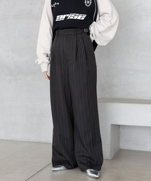 RAGEBLUE | サイドベルト付/TRドレープワイドスラックス(スラックス)