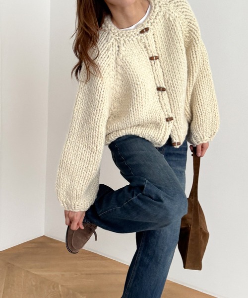 CANAL JEAN（キャナルジーン）の「El mar　ウール混ローゲージカーディガン（カーディガン/ボレロ・レディース・アイボリー・ONE SIZE）」の12枚目の写真