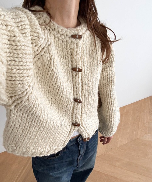 El mar　ウール混ローゲージカーディガン セール】El mar ウール混ローゲージカーディガン（カーディガン/ボレロ