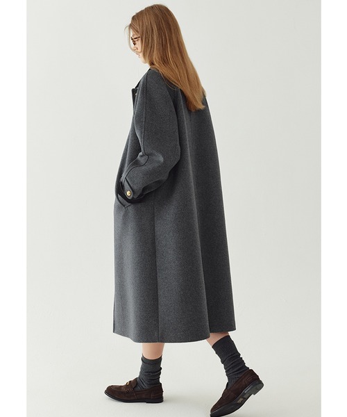 コーデュロイカラー ウールロングコート FD24W264【Fano Studios