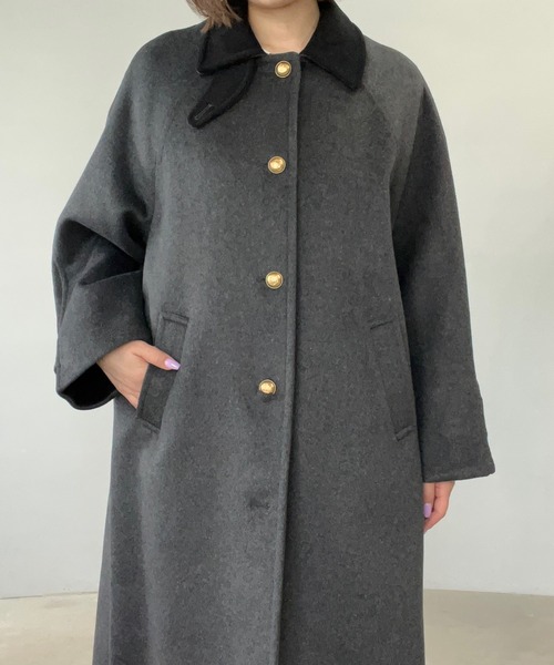 コーデュロイカラー ウールロングコート FD24W264【Fano Studios