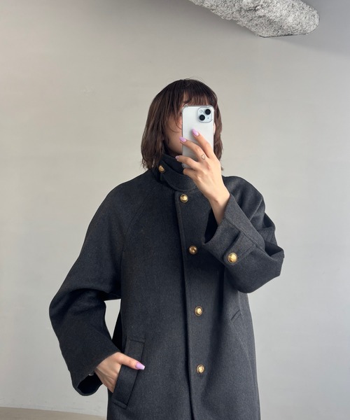 コーデュロイカラー ウールロングコート FD24W264【Fano Studios