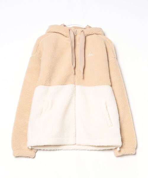 adidas（アディダス）の「アディダス adidas BOA ルーズフィット フルジップジャケット（パーカー・レディース・ベージュ/ブラウン・S/M/L/XL）」の16枚目の写真