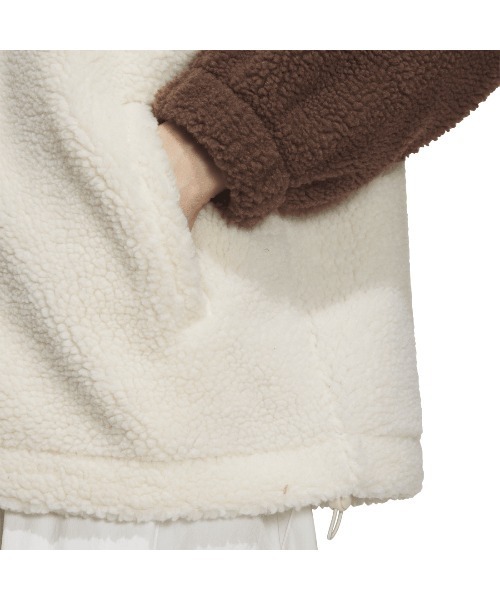 adidas（アディダス）の「アディダス adidas BOA ルーズフィット フルジップジャケット（パーカー・レディース・ベージュ/ブラウン・S/M/L/XL）」の8枚目の写真