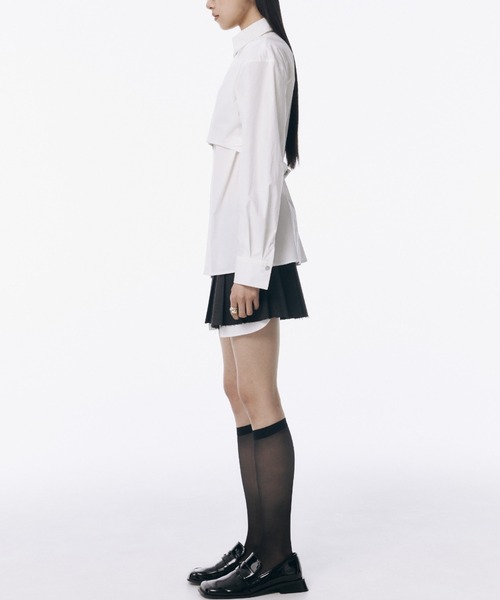 スカート josemoon DOUBLEWAIST PLEATS MINISKIRT DOUBLEWAIST PLEATS MINISKIRT(36 GREY): BOTTOMSjosemoon