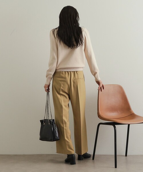 OPAQUE.CLIP（オペークドットクリップ）の「◆《美人百花掲載》サイドベルトワイドパンツ【洗濯機洗い可】（その他パンツ・レディース・ブラック/キャメル・38/40/42）」の16枚目の写真