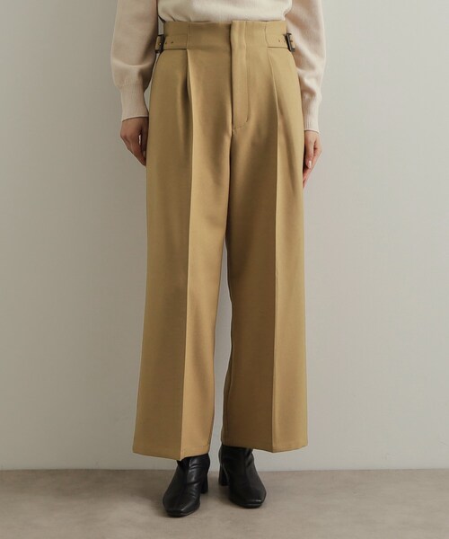 OPAQUE.CLIP（オペークドットクリップ）の「◆《美人百花掲載》サイドベルトワイドパンツ【洗濯機洗い可】（その他パンツ・レディース・ブラック/キャメル・38/40/42）」の18枚目の写真
