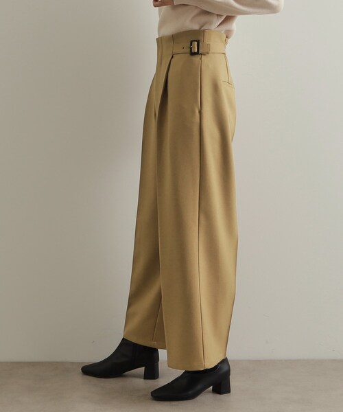 OPAQUE.CLIP（オペークドットクリップ）の「◆《美人百花掲載》サイドベルトワイドパンツ【洗濯機洗い可】（その他パンツ・レディース・ブラック/キャメル・38/40/42）」の19枚目の写真