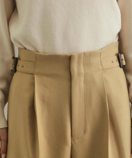 OPAQUE.CLIP（オペークドットクリップ）の「◆《美人百花掲載》サイドベルトワイドパンツ【洗濯機洗い可】（その他パンツ・レディース・ブラック/キャメル・38/40/42）」の21枚目の写真