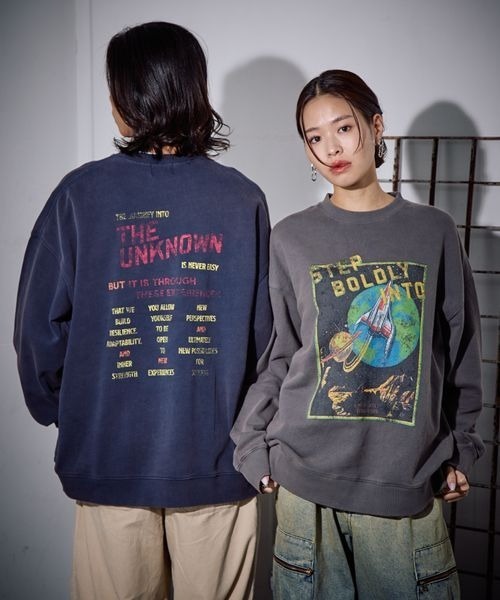 《UNISEX》スペースピグメントスウェット（スウェット）｜PBLIM（ページボーイリム）