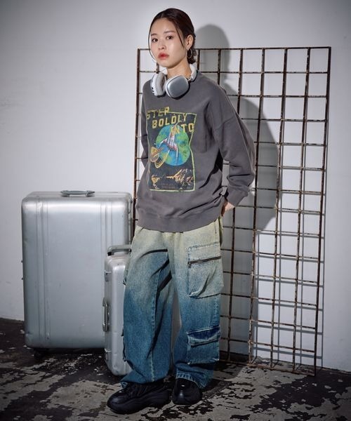 《UNISEX》スペースピグメントスウェット（スウェット）｜PBLIM（ページボーイリム）