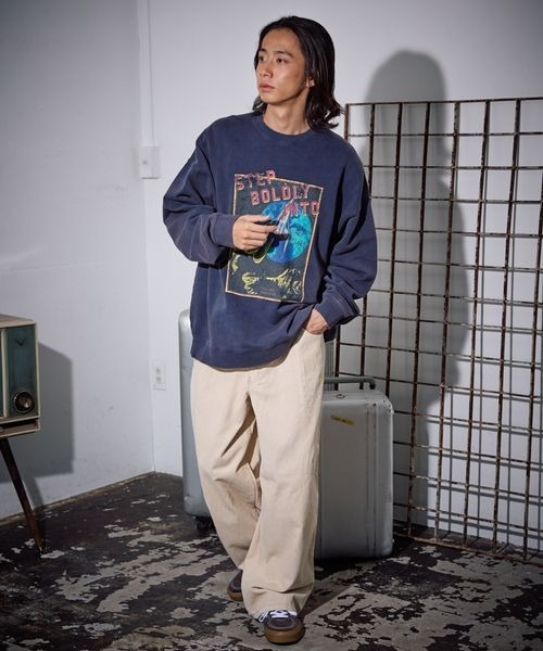 《UNISEX》スペースピグメントスウェット（スウェット）｜PBLIM（ページボーイリム）