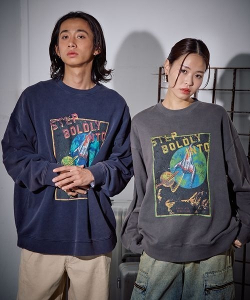 《UNISEX》スペースピグメントスウェット（スウェット）｜PBLIM（ページボーイリム）