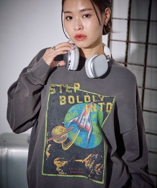 《UNISEX》スペースピグメントスウェット（スウェット）｜PBLIM（ページボーイリム）