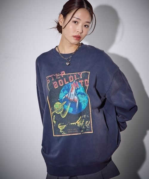 《UNISEX》スペースピグメントスウェット（スウェット）｜PBLIM（ページボーイリム）