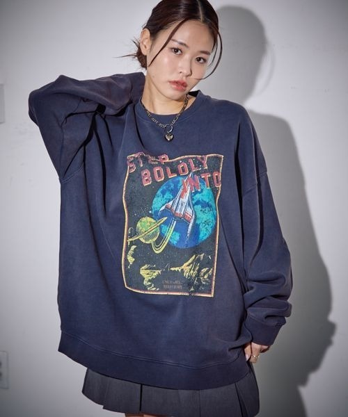 《UNISEX》スペースピグメントスウェット（スウェット）｜PBLIM（ページボーイリム）