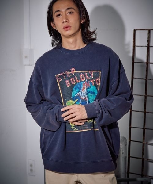 《UNISEX》スペースピグメントスウェット（スウェット）｜PBLIM（ページボーイリム）