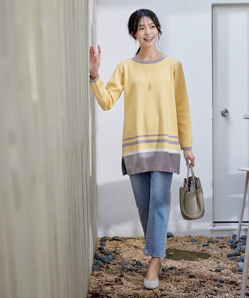 Tiaclasse(ティアクラッセ)の「ストレッチストレートデニム(デニムパンツ・レディース・ブルー/ネイビー・XXL/XL)」の8枚目の写真