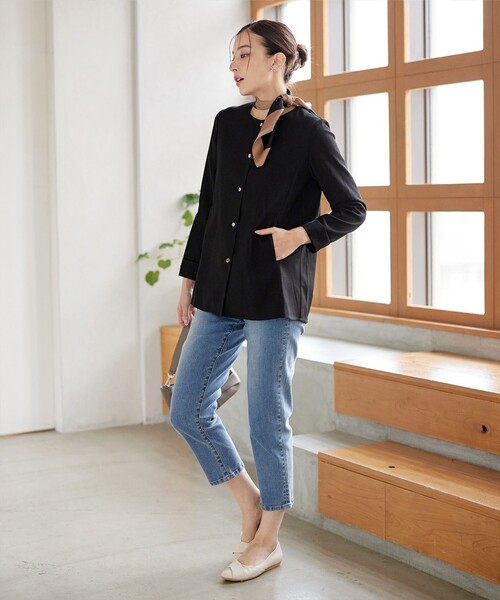 Tiaclasse(ティアクラッセ)の「ストレッチストレートデニム(デニムパンツ・レディース・ブルー/ネイビー・XXL/XL)」の11枚目の写真