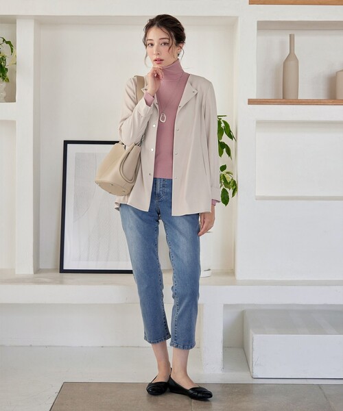 Tiaclasse(ティアクラッセ)の「ストレッチストレートデニム(デニムパンツ・レディース・ブルー/ネイビー・XXL/XL)」の12枚目の写真