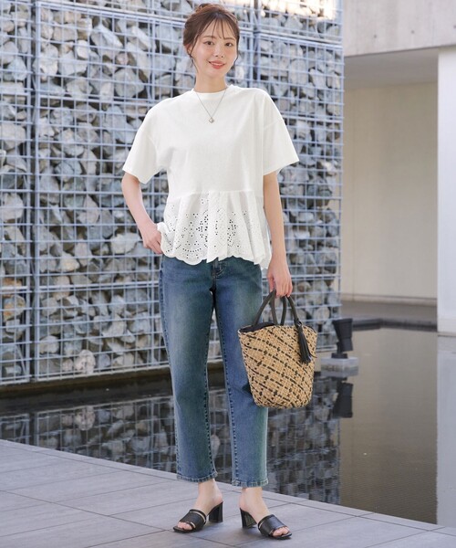 Tiaclasse(ティアクラッセ)の「ストレッチストレートデニム(デニムパンツ・レディース・ブルー/ネイビー・XXL/XL)」の16枚目の写真