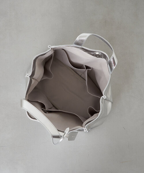 Jena espace merveilleux（ジェナ　エスパスメルヴェイユ）の「ソフトショッパーバッグ（トートバッグ・レディース・シルバー/ライトグレー・FREE）」の6枚目の写真