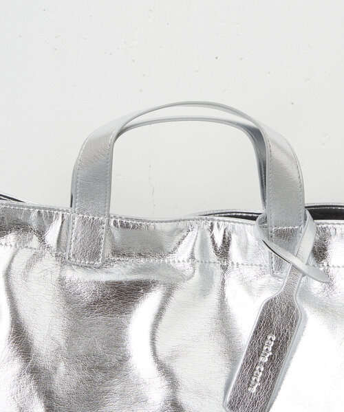 Jena espace merveilleux（ジェナ　エスパスメルヴェイユ）の「ソフトショッパーバッグ（トートバッグ・レディース・シルバー/ライトグレー・FREE）」の3枚目の写真