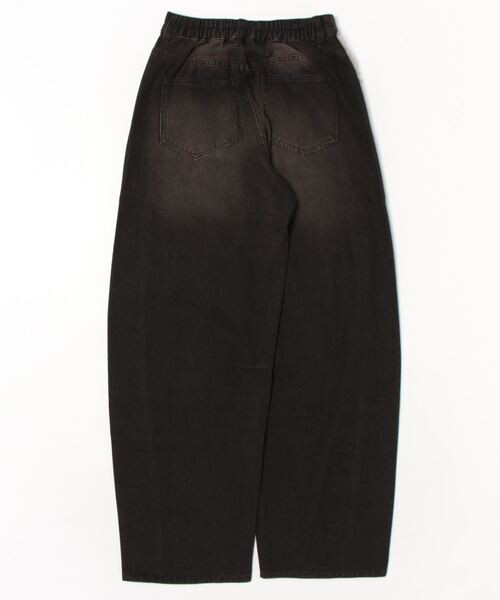GORGE(ゴージ)の「《サイドフリンジ×ワイドバレル》レディース デニムパンツ 体型カバー 春夏秋冬(デニムパンツ・レディース・ブラック系その他/グリーン系その他/インディゴブルー/サックスブルー・F)」の14枚目の写真