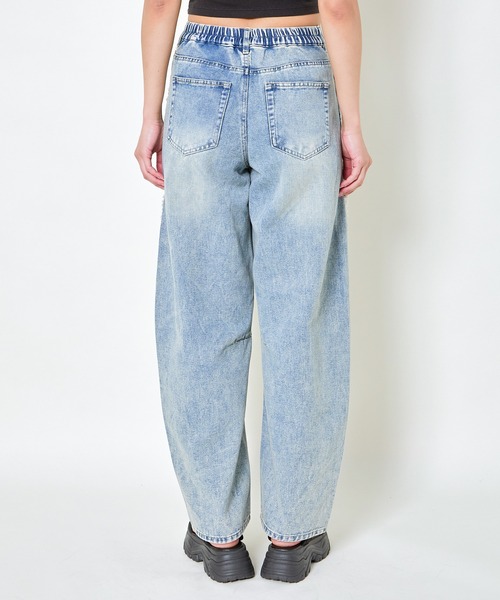 GORGE(ゴージ)の「《サイドフリンジ×ワイドバレル》レディース デニムパンツ 体型カバー 春夏秋冬(デニムパンツ・レディース・ブラック系その他/グリーン系その他/インディゴブルー/サックスブルー・F)」の22枚目の写真