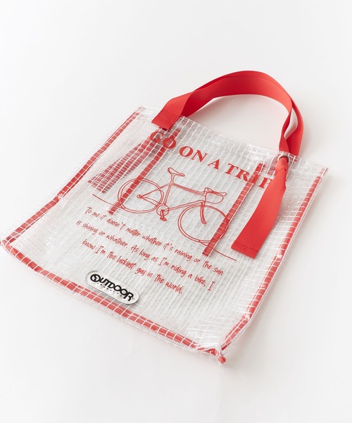 OUTDOOR PRODUCTS（アウトドアプロダクツ）の「OUTDOOR PRODUCTS/アウトドアプロダクツ OUTDOOR Graphic Vinyl Tote トートバッグ（トートバッグ・レディース・ブラック/ホワイト・FREE）」の6枚目の写真