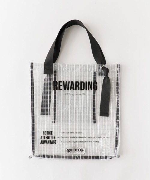 OUTDOOR PRODUCTS（アウトドアプロダクツ）の「OUTDOOR PRODUCTS/アウトドアプロダクツ OUTDOOR Graphic Vinyl Tote トートバッグ（トートバッグ・レディース・ブラック/ホワイト・FREE）」の19枚目の写真