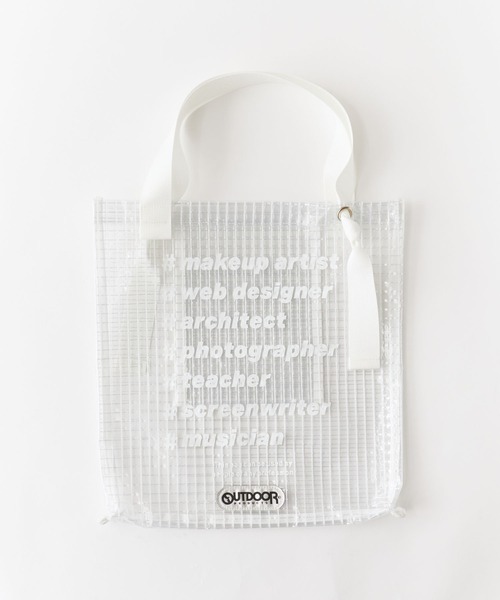 OUTDOOR PRODUCTS（アウトドアプロダクツ）の「OUTDOOR PRODUCTS/アウトドアプロダクツ OUTDOOR Graphic Vinyl Tote トートバッグ（トートバッグ・レディース・ブラック/ホワイト・FREE）」の15枚目の写真