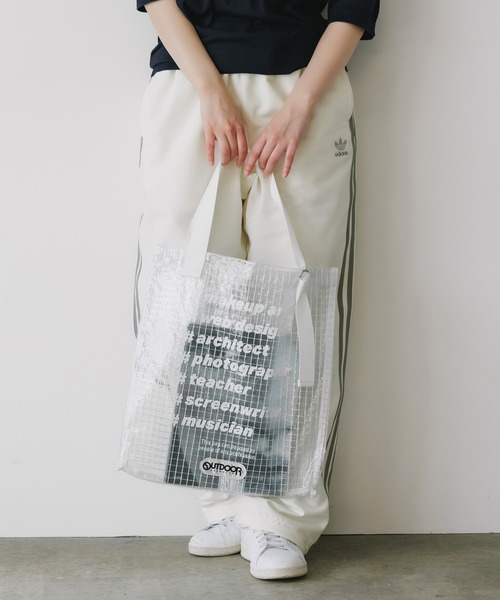 OUTDOOR PRODUCTS（アウトドアプロダクツ）の「OUTDOOR PRODUCTS/アウトドアプロダクツ OUTDOOR Graphic Vinyl Tote トートバッグ（トートバッグ・レディース・ブラック/ホワイト・FREE）」の21枚目の写真