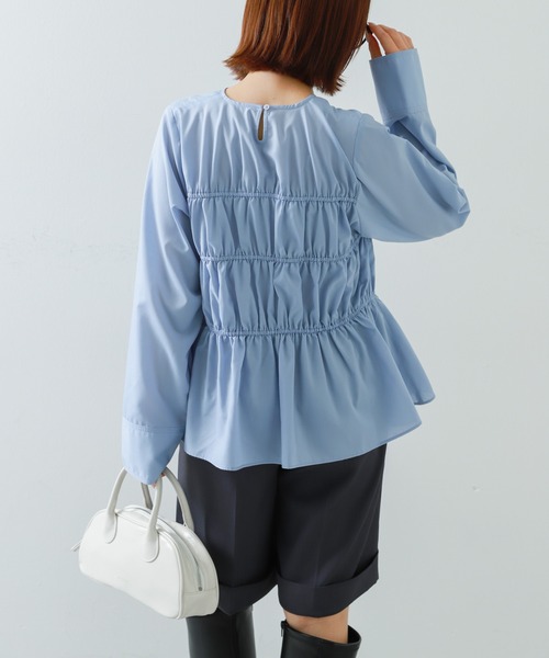 SENSE OF PLACE by URBAN RESEARCH（センスオブプレイスバイアーバンリサーチ）の「リボンディテールブラウス（シャツ/ブラウス・レディース・ブラック/ライトブルー/オフホワイト・ONE）」の5枚目の写真