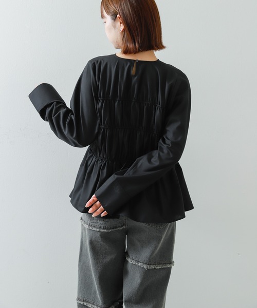 SENSE OF PLACE by URBAN RESEARCH（センスオブプレイスバイアーバンリサーチ）の「リボンディテールブラウス（シャツ/ブラウス・レディース・ブラック/ライトブルー/オフホワイト・ONE）」の8枚目の写真