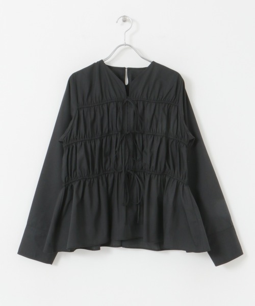 SENSE OF PLACE by URBAN RESEARCH（センスオブプレイスバイアーバンリサーチ）の「リボンディテールブラウス（シャツ/ブラウス・レディース・ブラック/ライトブルー/オフホワイト・ONE）」の16枚目の写真