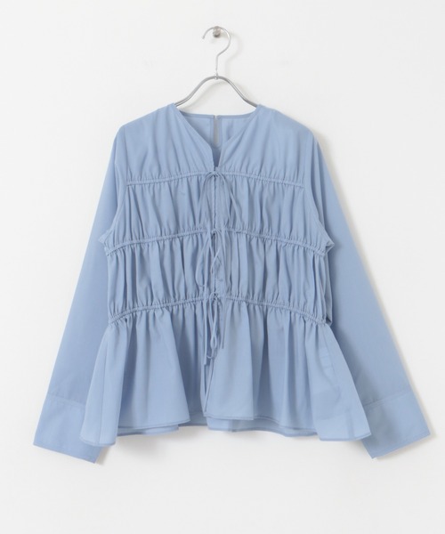 SENSE OF PLACE by URBAN RESEARCH（センスオブプレイスバイアーバンリサーチ）の「リボンディテールブラウス（シャツ/ブラウス・レディース・ブラック/ライトブルー/オフホワイト・ONE）」の17枚目の写真