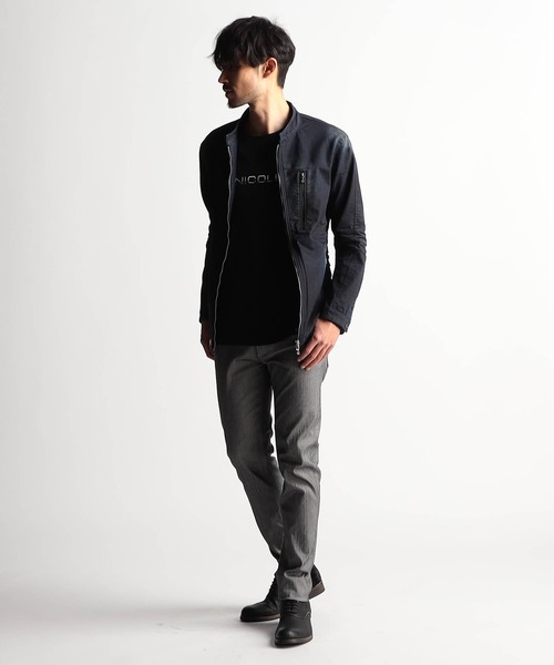 NICOLE CLUB FOR MEN（ニコルクラブフォーメン）の「コーティングヘリンボン５ポケットパンツ（その他パンツ・メンズ・ブラック系/ホワイト系/ネイビー系・SMALL/MEDIUM/LARGE/X-LARGE）」の6枚目の写真