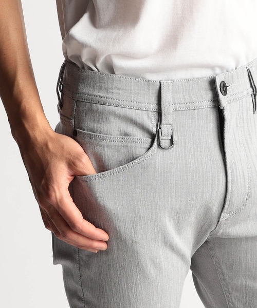 NICOLE CLUB FOR MEN（ニコルクラブフォーメン）の「コーティングヘリンボン５ポケットパンツ（その他パンツ・メンズ・ブラック系/ホワイト系/ネイビー系・SMALL/MEDIUM/LARGE/X-LARGE）」の11枚目の写真