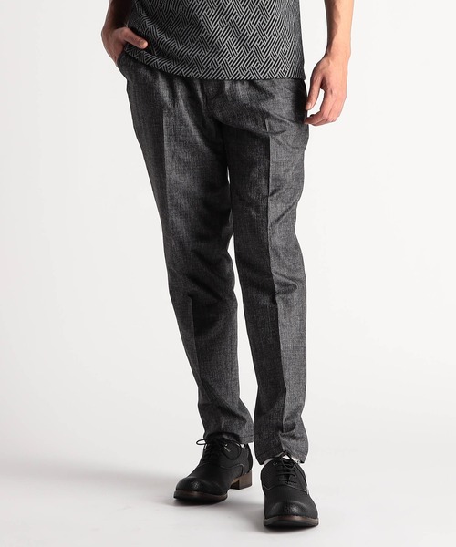 NICOLE CLUB FOR MEN（ニコルクラブフォーメン）の「ブライトシャンブレー イージースラックス（その他パンツ・メンズ・グレー系/ブラック/ネイビー・SMALL/X-LARGE/LARGE/MEDIUM）」の2枚目の写真