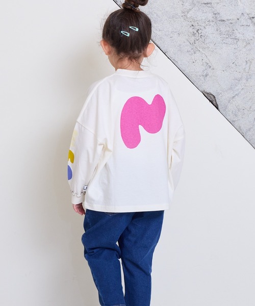 MARKEY'S（マーキーズ）の「ソデリブビックロンT（Tシャツ/カットソー・キッズ・オフホワイト/イエロー/アイボリー/グレー・100/120/110/90/140/130）」の14枚目の写真