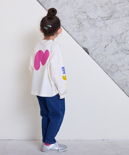 MARKEY'S（マーキーズ）の「ソデリブビックロンT（Tシャツ/カットソー・キッズ・オフホワイト/イエロー/アイボリー/グレー・100/120/110/90/140/130）」の16枚目の写真