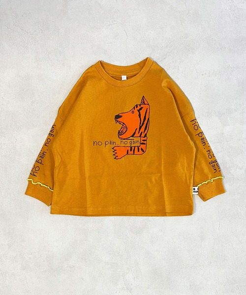 MARKEY'S（マーキーズ）の「ソデリブビックロンT（Tシャツ/カットソー・キッズ・オフホワイト/イエロー/アイボリー/グレー・100/120/110/90/140/130）」の21枚目の写真