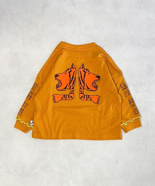 MARKEY'S（マーキーズ）の「ソデリブビックロンT（Tシャツ/カットソー・キッズ・オフホワイト/イエロー/アイボリー/グレー・100/120/110/90/140/130）」の22枚目の写真