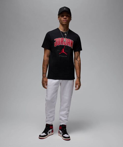 Tシャツ・カットソー Nike Jordan Men's NBA T-Shirt HQ0009-687 Jordan City 88 Crew Men's T-shirt RED HQ0009-687