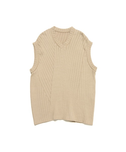 SOPHNET.（ソフネット）の「KNIT VEST（ニット/セーター・メンズ・ライトブルー/ブラック/ベージュ・X-LARGE/LARGE/MEDIUM/SMALL）」の3枚目の写真