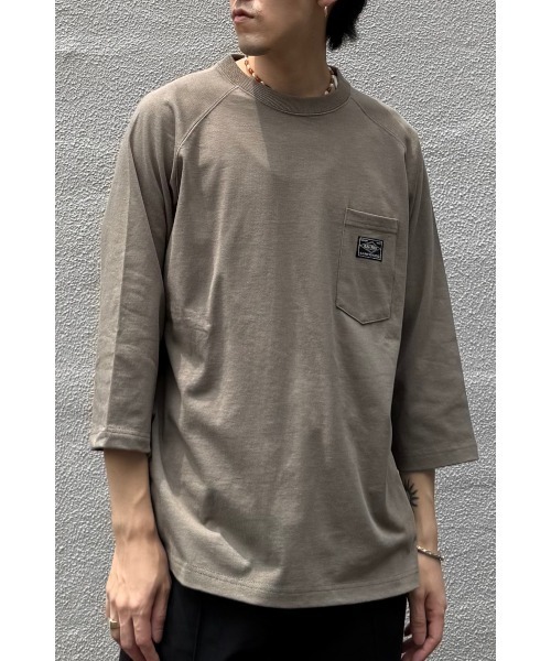 BIG MIKE(ビッグマイク)の「BIG MIKE ビックマイク/ ヘビーウエイト サングラスポケット クォータースリーブ 7分袖Tシャツ //// 102518740 102538740(Tシャツ/カットソー・メンズ・グリーン系その他/スミクロ/ホワイト/ナチュラル/アッシュ/チャコールグレー・MEDIUM/LARGE/X-LARGE)」の17枚目の写真